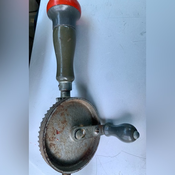 Mid Century Vintage Stanley Handyman Handheld Manual Eggbeater Drill H1220 - Picture 6 of 16